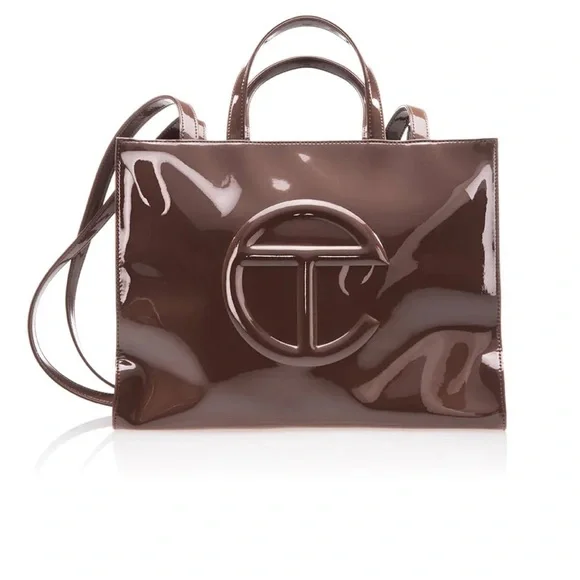 Telfar Chocolate Patent Medium - Picture 1 of 4